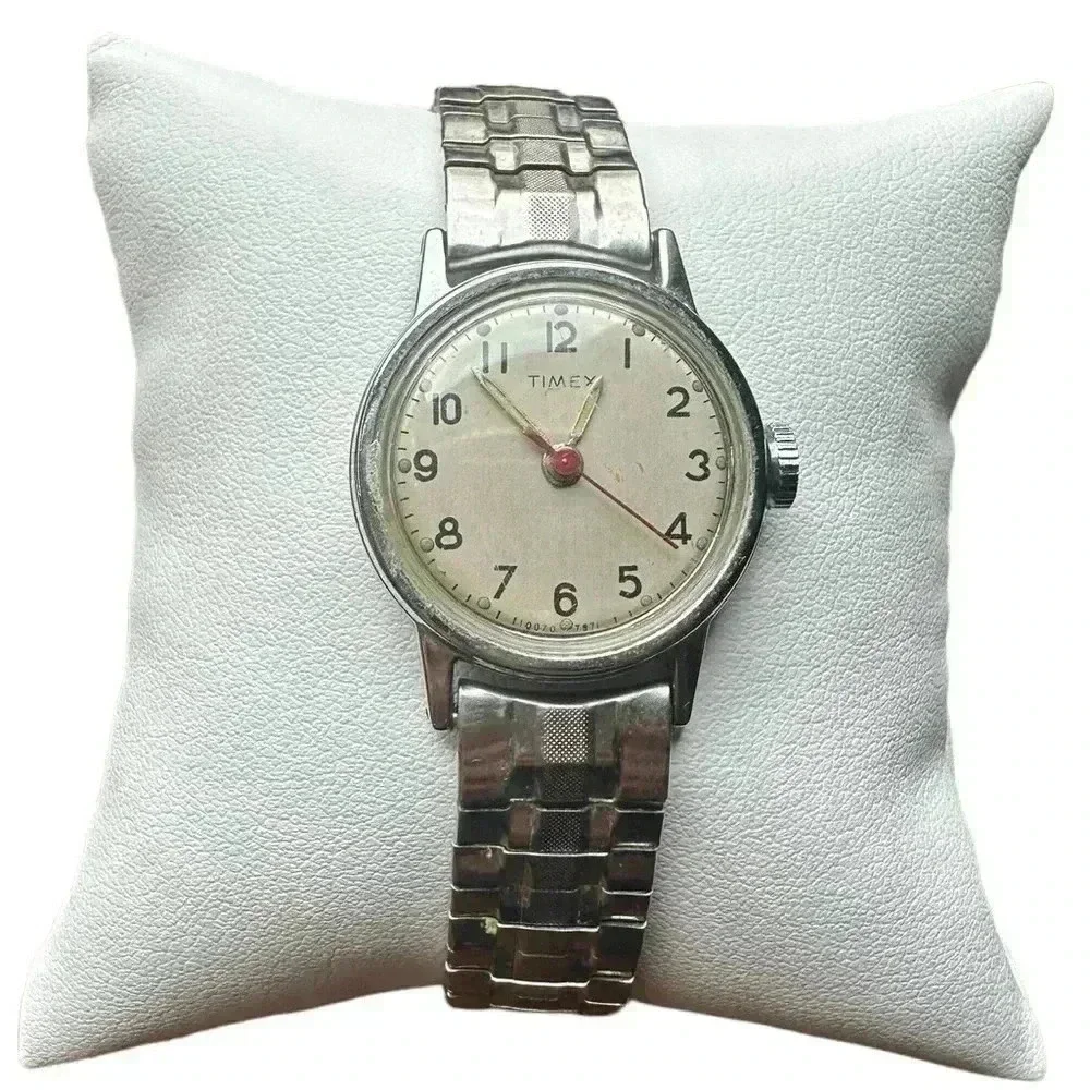 Mechanical Timex Watch Silver-Tone Ladies Watch